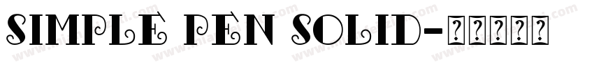 Simple Pen Solid字体转换